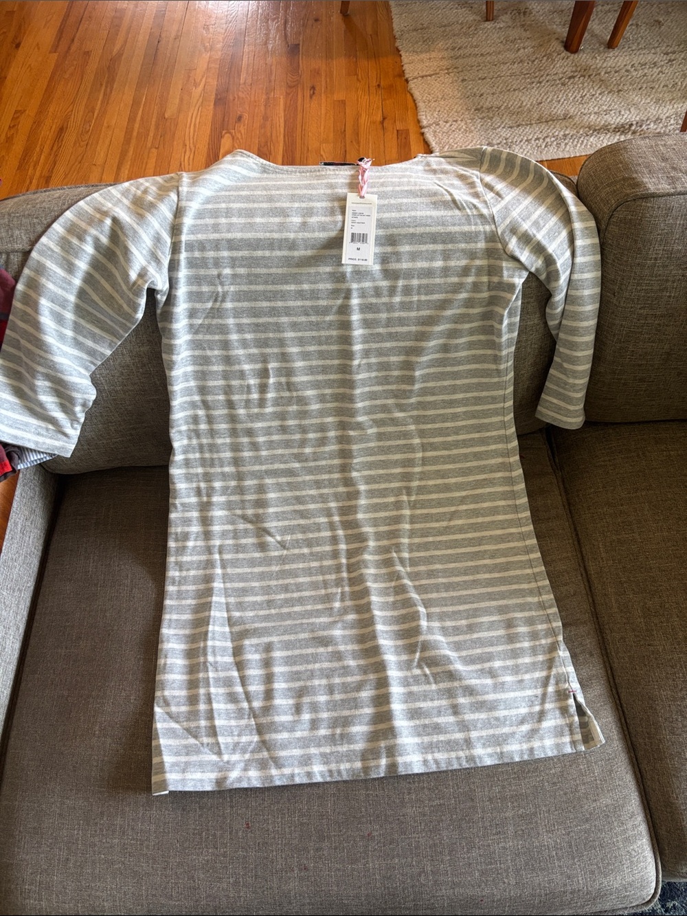 Vineyard Vines Gray and White Striped Women’s Dress